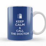 Baskı Dükkanı Keep Calm And Call The Doctor Who Porselen Beyaz Kupa Bardak