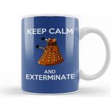Baskı Dükkanı Keep Calm And Exterminate Doctor Who Porselen Beyaz Kupa Bardak