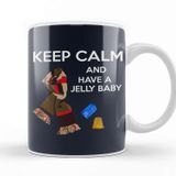 Baskı Dükkanı Keep Calm And Have A Jelly Baby Doctor Who Porselen Beyaz Kupa Bardak