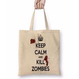 Baskı Dükkanı Kill Zombies Twd Bez Çanta