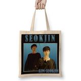 Baskı Dükkanı Kim Seokjin Vintage Bts Bez Çanta