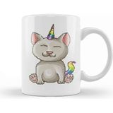 Baskı Dükkanı Kitten Cat Unicorn Pixel Art Kupa