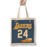 Baskı Dükkanı Lakers 24 Bryant Purple Roxx Ink Bez Çanta