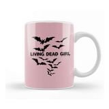 Baskı Dükkanı Living Dead Girl Gothic Vampire Twilight Grunge Punk Post Bats Wings Kupa