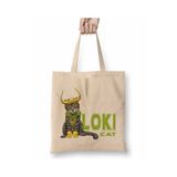 Baskı Dükkanı Loki Cat Kedi Bez Çanta