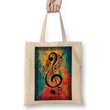 Baskı Dükkanı Lota Sol Anahtarı Müzik Bez Çanta