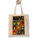 Baskı Dükkanı Marvel Spiderman Iron Man Bez Çanta