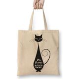 Baskı Dükkanı Meu Pretinho Basico Cat Kedi Bez Çanta