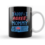 Baskı Dükkanı Mommy Is The Boss Daddy And I Agree Kupa