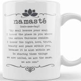Baskı Dükkanı Namaste Yazı Meditasyon 01 Kupa