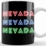 Baskı Dükkanı Nevada State Flag Gift Vintage Retro Rainbow Style Kupa