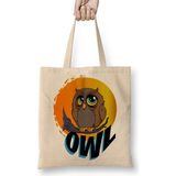 Baskı Dükkanı Owl Baykuş Bez Kadın Günlük Çanta
