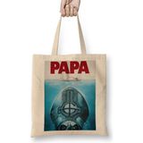 Baskı Dükkanı Papa Ghost Bc Bez Kadın Günlük Çanta