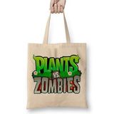 Baskı Dükkanı Plants ve Zombies Logo Bez Çanta