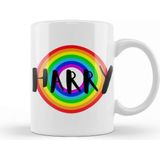 Baskı Dükkanı Prınce Harry Retro Rainbow Style Kupa