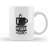 Baskı Dükkanı Programmer Coffee Code Kupa