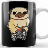 Baskı Dükkanı Pug Puppy Riding Bicycle Adorable Dog Bike Ride Kupa