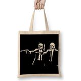 Baskı Dükkanı Pulp Fiction Wars Bez Uzun Saplı Krem Rengi Çanta
