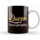 Baskı Dükkanı Queen Of Sonography Ultrasound Sonographer Echography Doctor Kupa