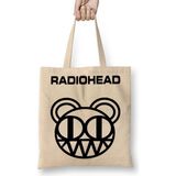 Baskı Dükkanı Radiohead Bez Uzun Saplı Krem Rengi Çanta