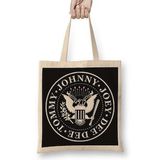 Baskı Dükkanı Ramones 2 Bez Uzun Saplı Krem Rengi Çanta