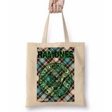 Baskı Dükkanı Ramones Verde By Neopunk Bez Uzun Saplı Krem Rengi Çanta