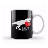 Baskı Dükkanı Rawr T Rex Dinosaur Heart Love Valentine S Day Kupa