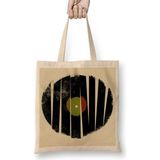 Baskı Dükkanı Retro Müzik Plak Bez Çanta