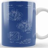 Baskı Dükkanı Rock Em Sock Em Robots Game Patent Blueprint Glass Kupa