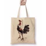 Baskı Dükkanı Rooster Stare Horoz Bez Çanta