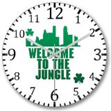 Baskı Dükkanı S257 Boston Celtics Welcome To The Jungle Bombeli Gerçek C Duvar Saati