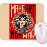 Baskı Dükkanı Sanat Yap Savaşma Kırmızı Mouse Pad