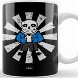 Baskı Dükkanı Sans Retro Japanese Undertale Porselen 330 ml Beyaz Kupa Bardak