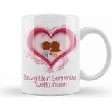 Baskı Dükkanı Sevgililer Günü Sevgiliye Hediye 0118 Kupa