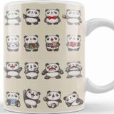 Baskı Dükkanı Sevimli Pandalar Various Feeling Of Panda Kupa