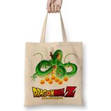 Baskı Dükkanı Shenlong Dragon Ball Bez Uzun Saplı Krem Rengi Çanta