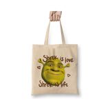 Baskı Dükkanı Shrek And Gingi Bez Kadın Günlük Çanta