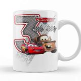 Baskı Dükkanı Şimşek Mcqueen 3 Üç Yaş Hediyesi Kupa