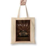 Baskı Dükkanı Skyline Vintage Bez Çanta
