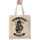 Baskı Dükkanı Sons of Anarchy Logo Bez Çanta