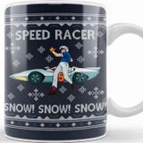 Baskı Dükkanı Speed Racer Go Snow Christmas Kupa