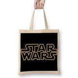 Baskı Dükkanı Star Wars Logo Siyah Zemin Bez Çanta