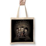 Baskı Dükkanı Stranger Things 07 Bez Uzun Saplı Krem Rengi Çanta