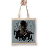 Baskı Dükkanı Stranger Things 08 Bez Uzun Saplı Krem Rengi Çanta