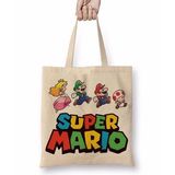 Baskı Dükkanı Super Mario Atari 01 Bez Uzun Saplı Krem Rengi Çanta