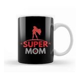 Baskı Dükkanı Supermom Süperanne 04 Beyaz Porselen Kupa Bardak