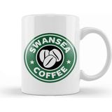 Baskı Dükkanı Swansea Coffee Beyaz Porselen Kupa Bardak