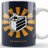 Baskı Dükkanı The Cake Is A Lie Retro Japanese Portal Kupa