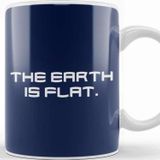 Baskı Dükkanı The Earth Is Flat Beyaz 330 ml Porselen Kupa Bardak