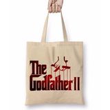 Baskı Dükkanı The Godfather Logo 2 Bez Kadın Günlük Çanta